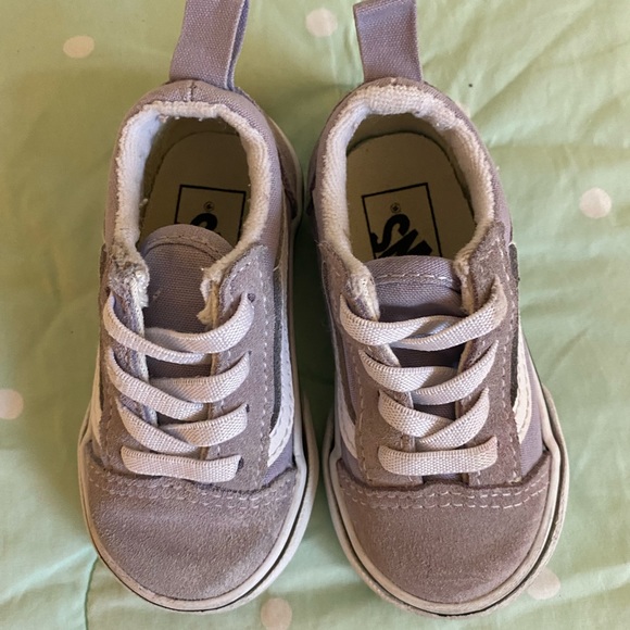 Vans Light Purple Old Skool Velcro Sneakers Toddler size 5 - Picture 8 of 16